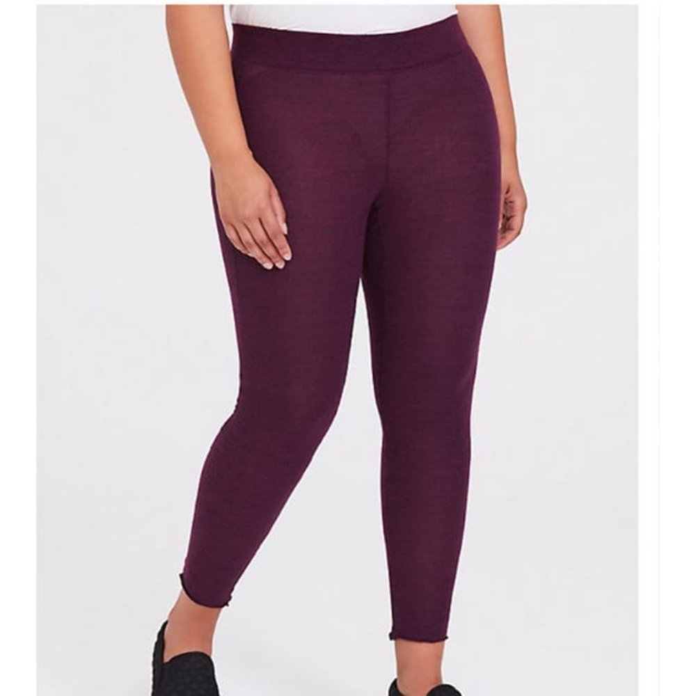 premium leggings wine red
